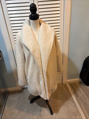 Calvin Klein Cream Plush Teddy Jacket